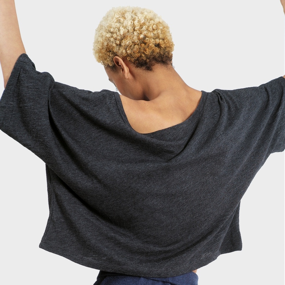 LUMI CROP TOP - Heather Charcoal